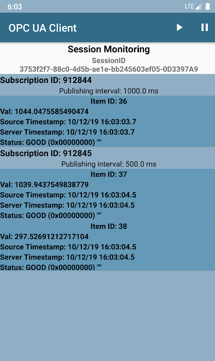 Monitoraggio dei valori e delle notifiche della sottoscrizione